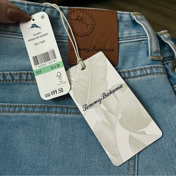 Tommy Bahama Blue Antigua Cove Jeans 34 x 30 36 x 30 TD121053 Light Wash Stretch - Picture 13 of 15